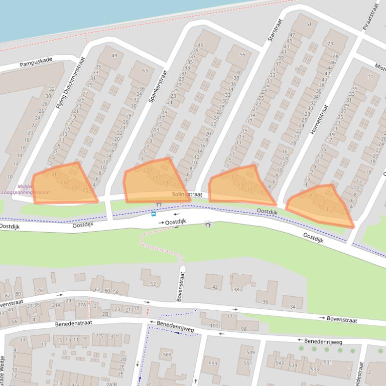 Kaart van postcodegebied 3077ZG.