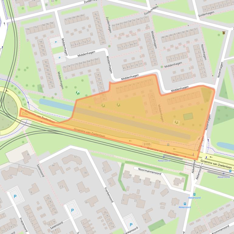 Kaart van postcodegebied 3078BJ.