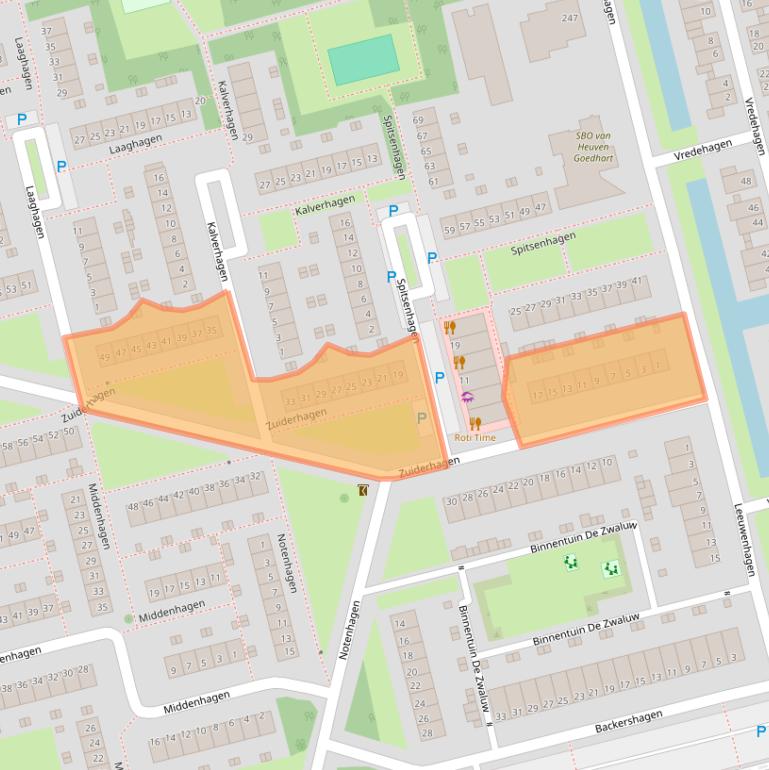 Kaart van postcodegebied 3078BS.