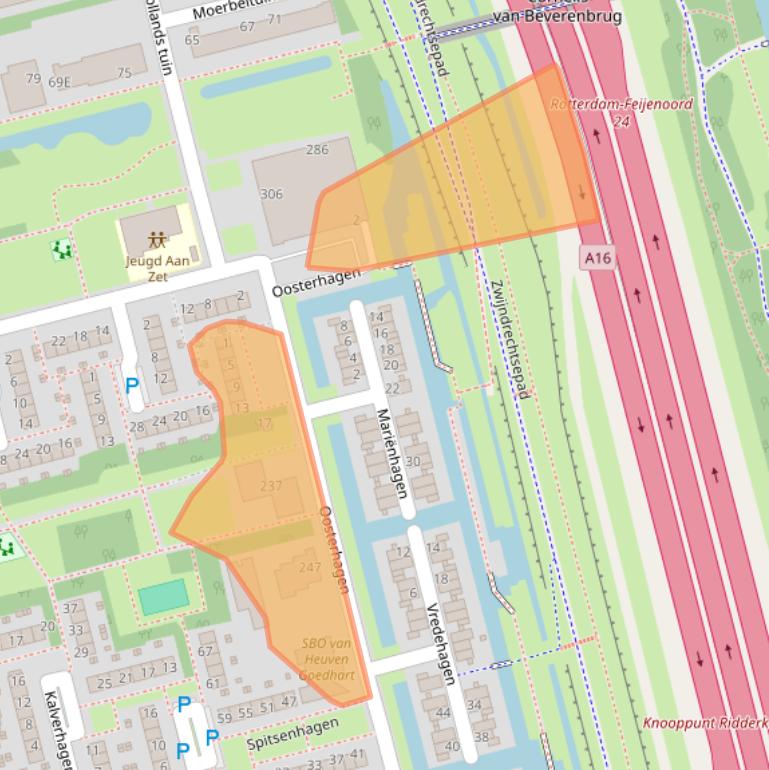 Kaart van postcodegebied 3078CL.