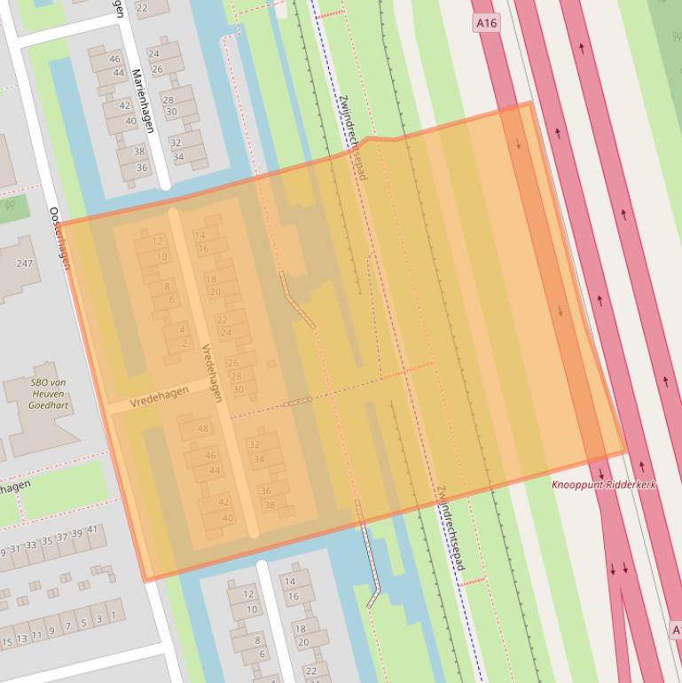 Kaart van postcodegebied 3078CN.