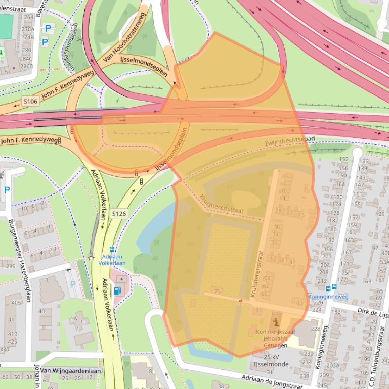 Kaart van postcodegebied 3078GT.