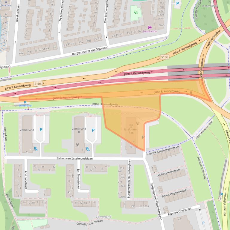 Kaart van postcodegebied 3078HC.