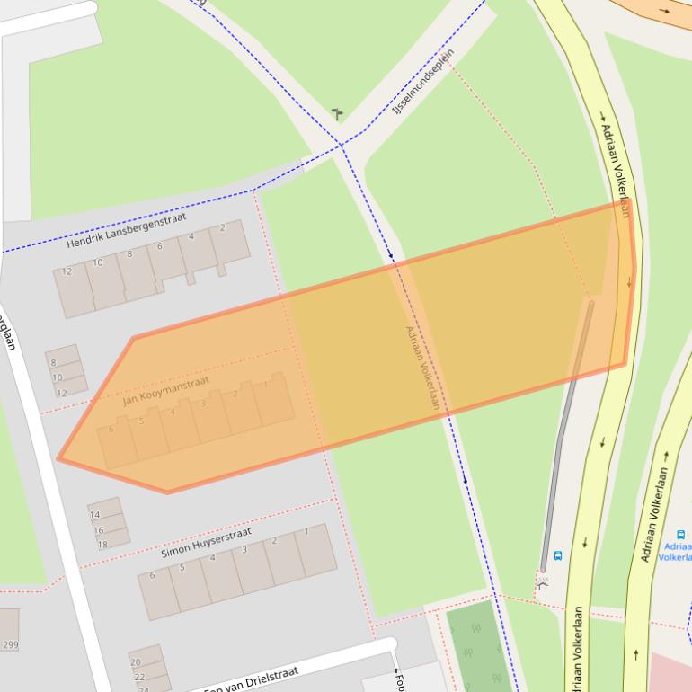 Kaart van postcodegebied 3078HN.