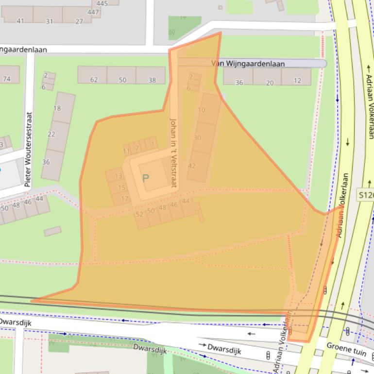 Kaart van postcodegebied 3078JG.