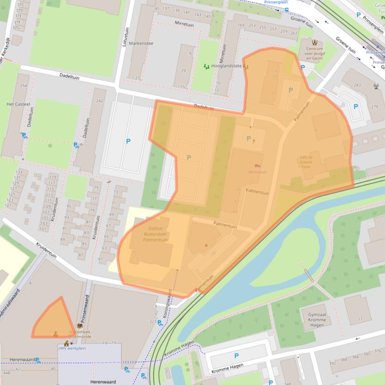 Kaart van postcodegebied 3078KJ.