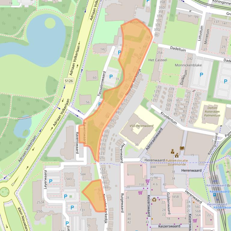 Kaart van postcodegebied 3078PB.