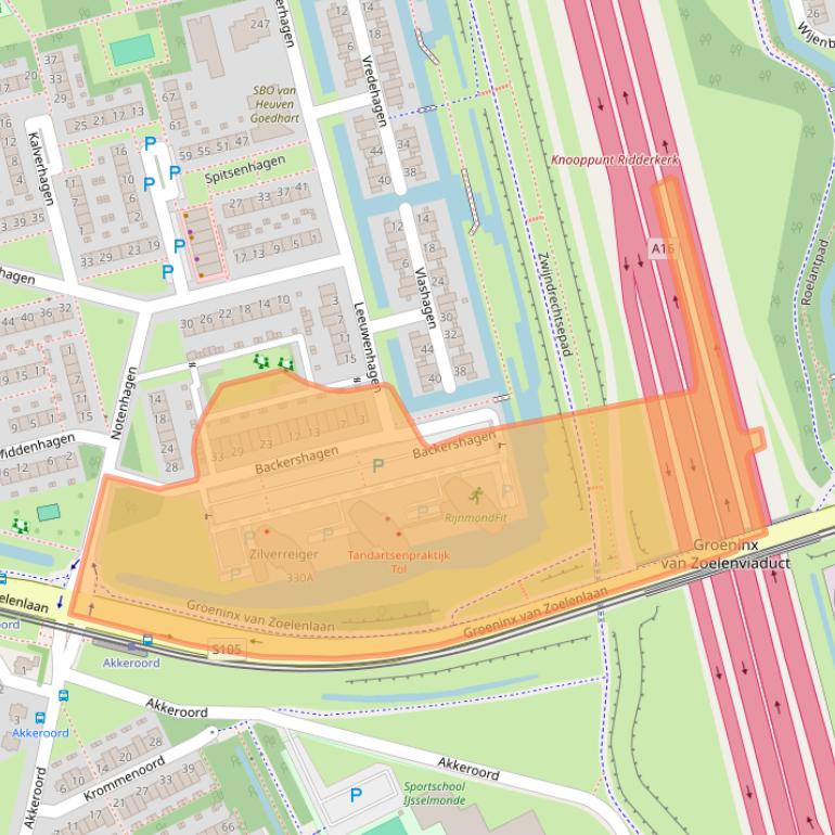 Kaart van postcodegebied 3078SB.