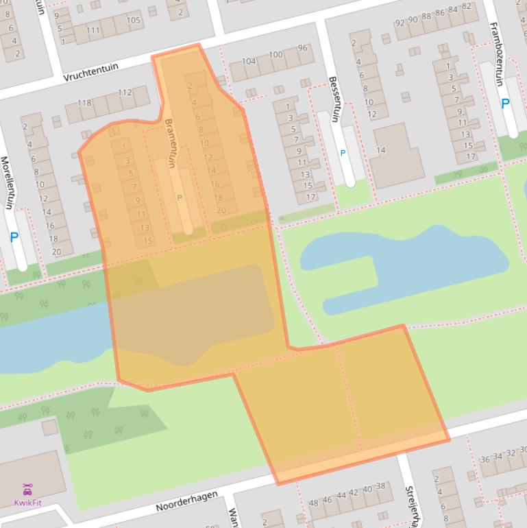 Kaart van postcodegebied 3078TC.