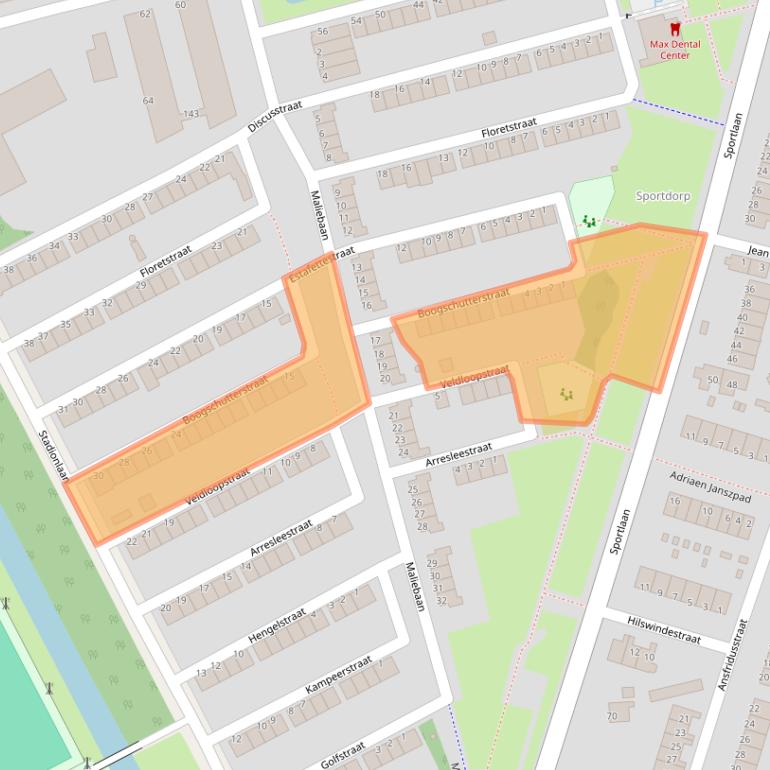 Kaart van postcodegebied 3078XB.