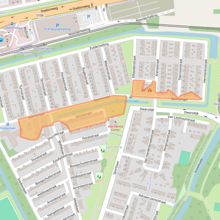 Kaart van postcodegebied 3078XS.