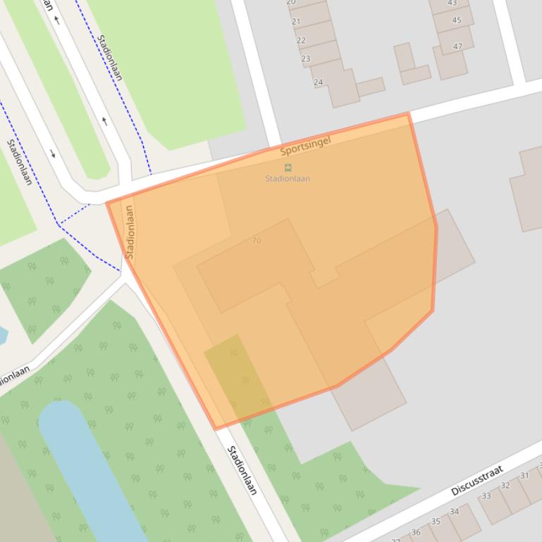 Kaart van postcodegebied 3078XT.