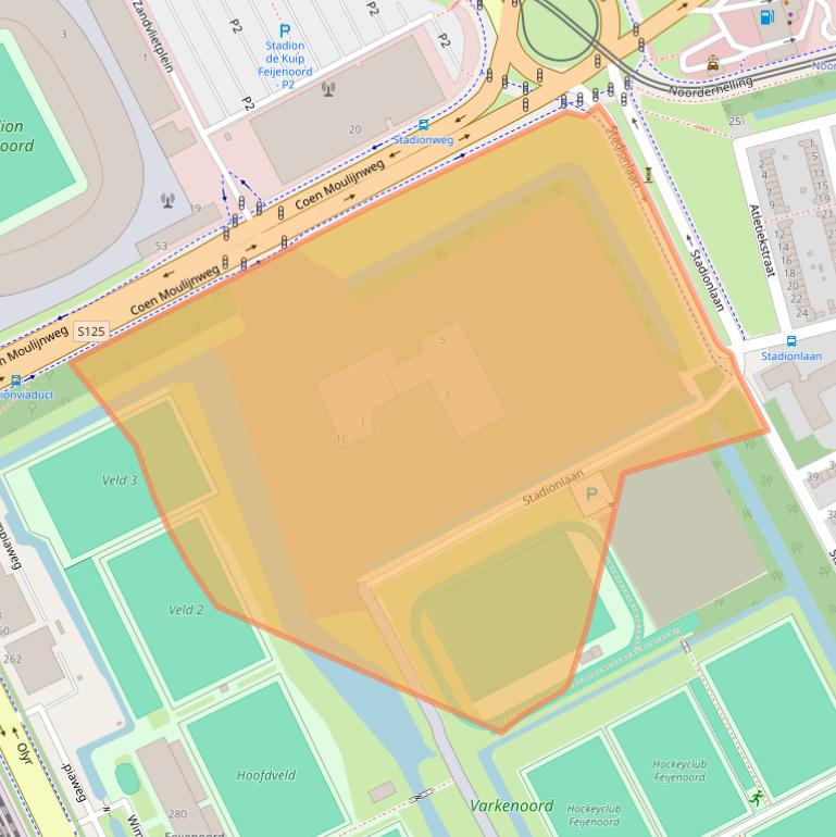 Kaart van postcodegebied 3078XX.