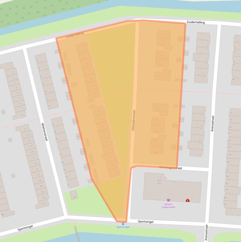 Kaart van postcodegebied 3078ZB.