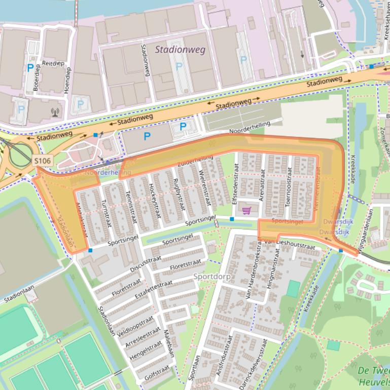 Kaart van postcodegebied 3078ZR.