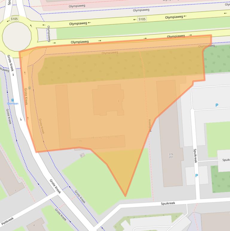 Kaart van postcodegebied 3079AA.
