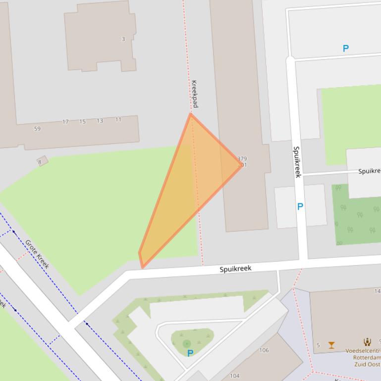 Kaart van postcodegebied 3079AJ.