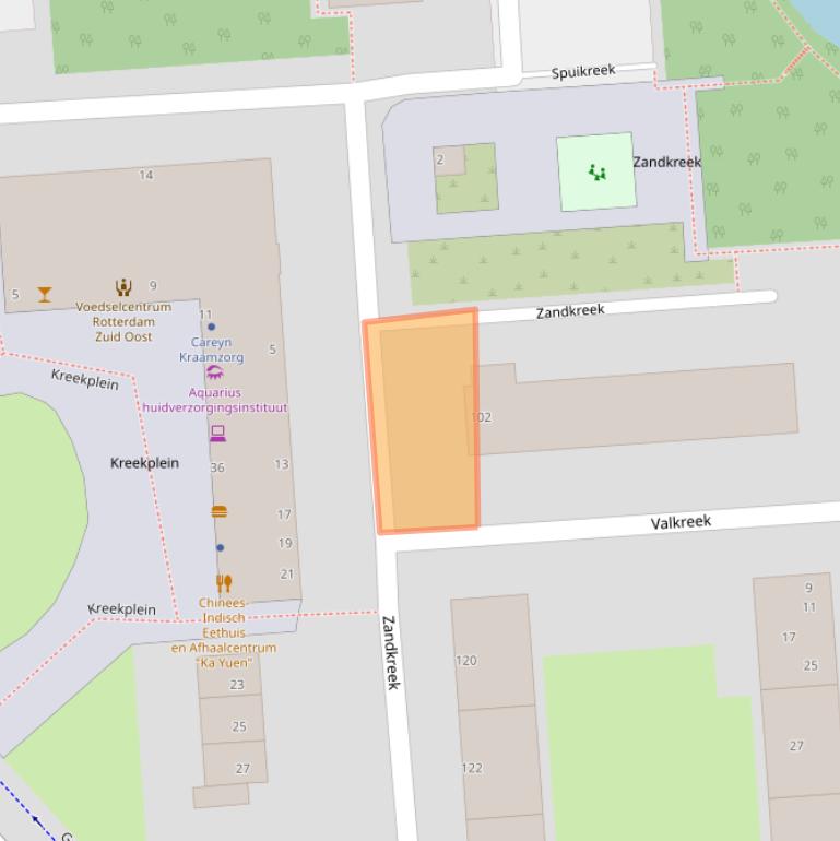 Kaart van postcodegebied 3079AT.