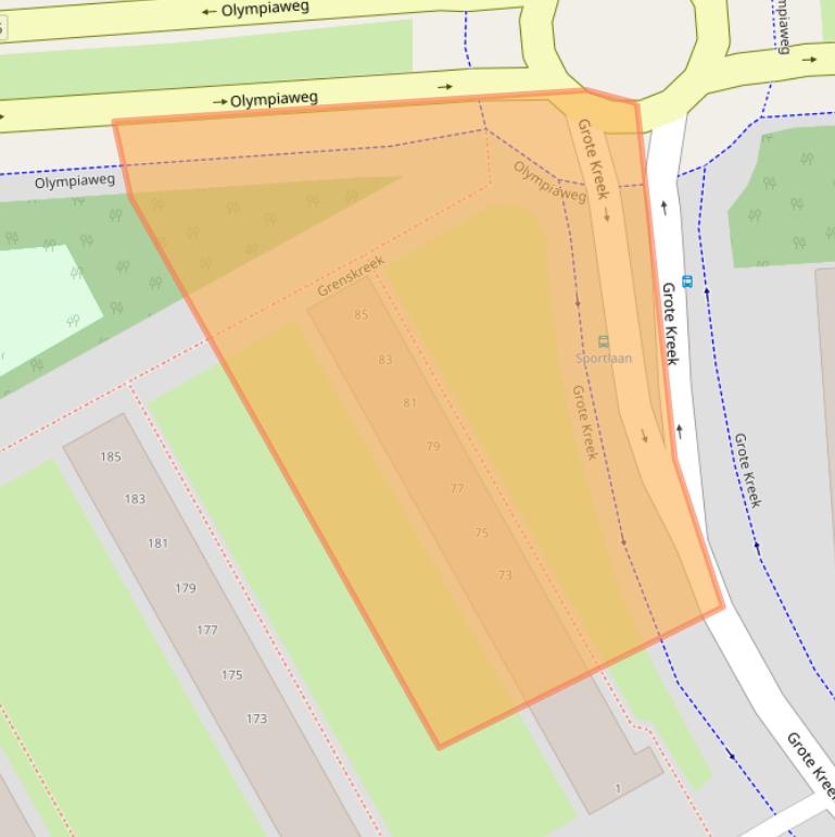 Kaart van postcodegebied 3079BK.