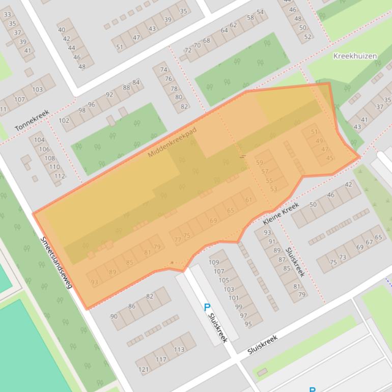 Kaart van postcodegebied 3079CE.