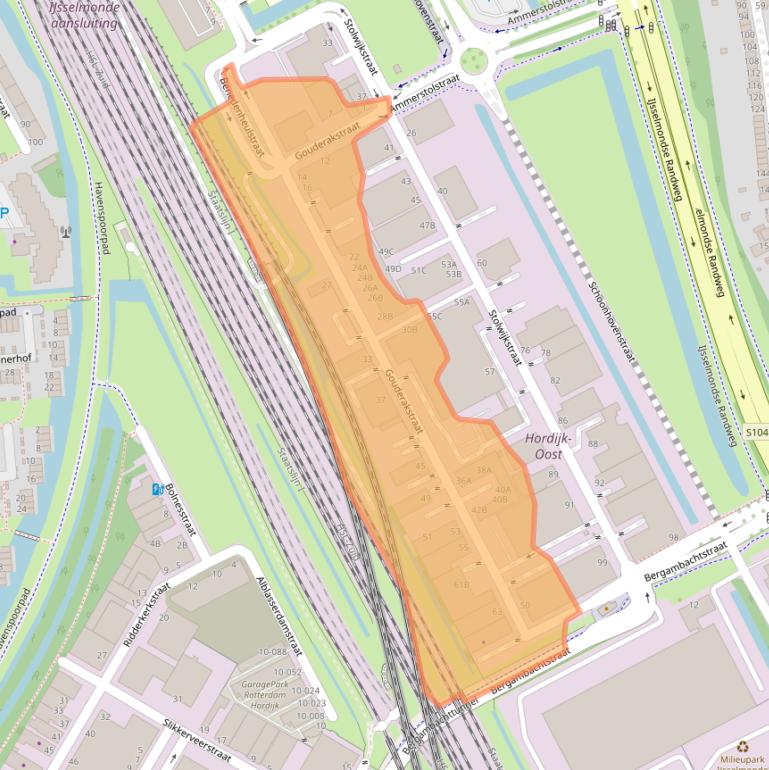 Kaart van postcodegebied 3079DB.