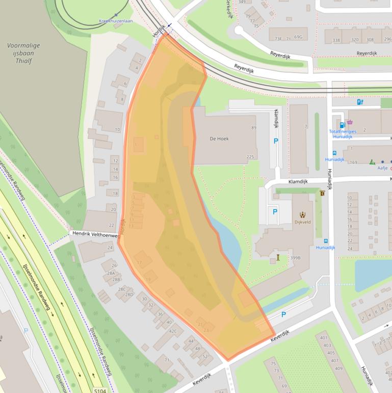 Kaart van postcodegebied 3079DD.