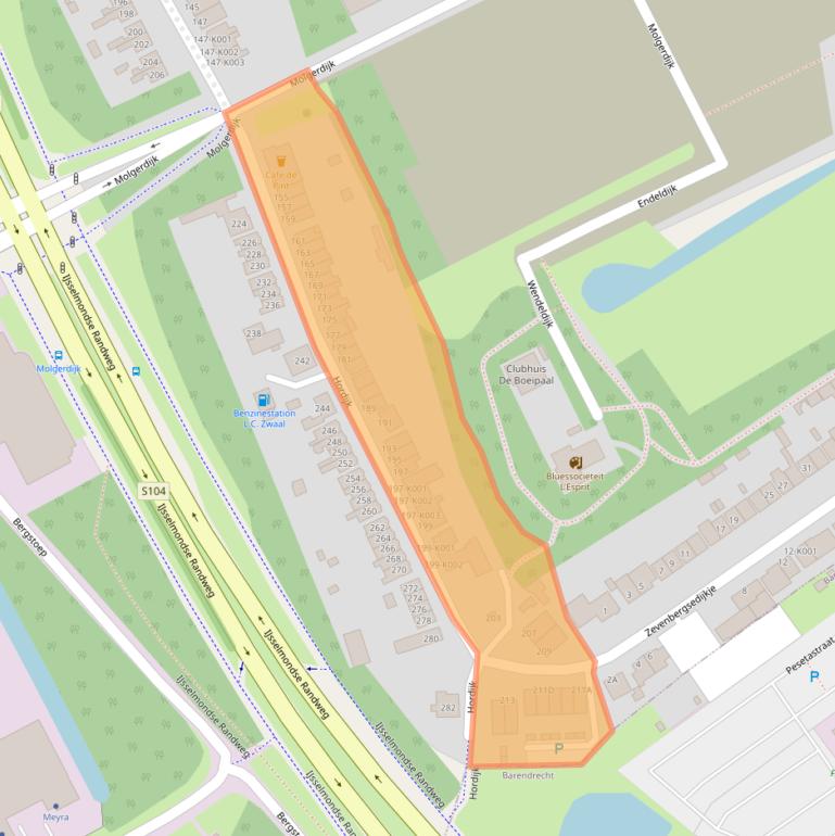 Kaart van postcodegebied 3079DG.