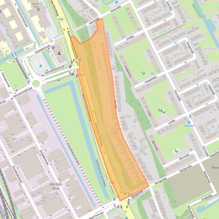 Kaart van postcodegebied 3079DK.