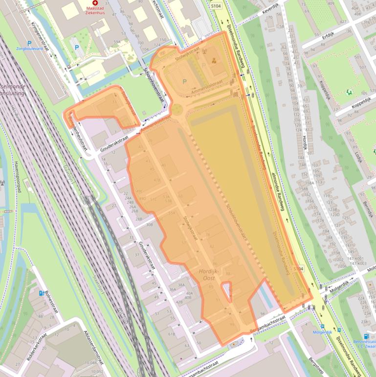 Kaart van postcodegebied 3079DN.