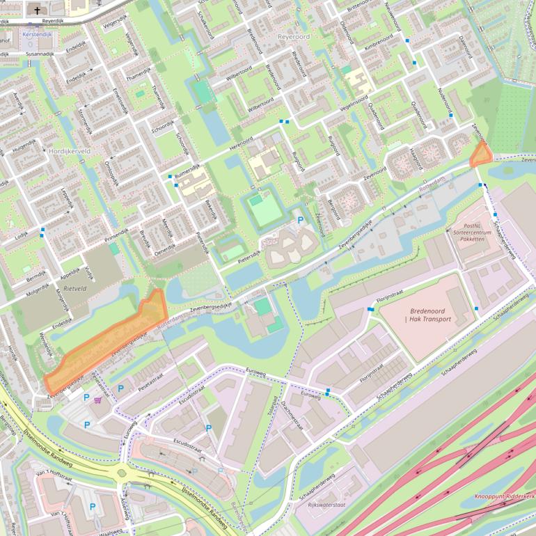 Kaart van postcodegebied 3079DP.