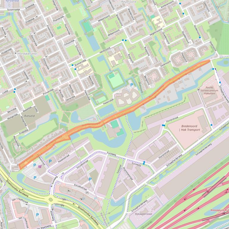 Kaart van postcodegebied 3079DR.