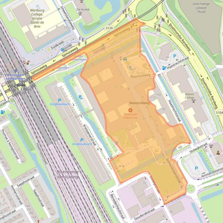 Kaart van postcodegebied 3079DZ.