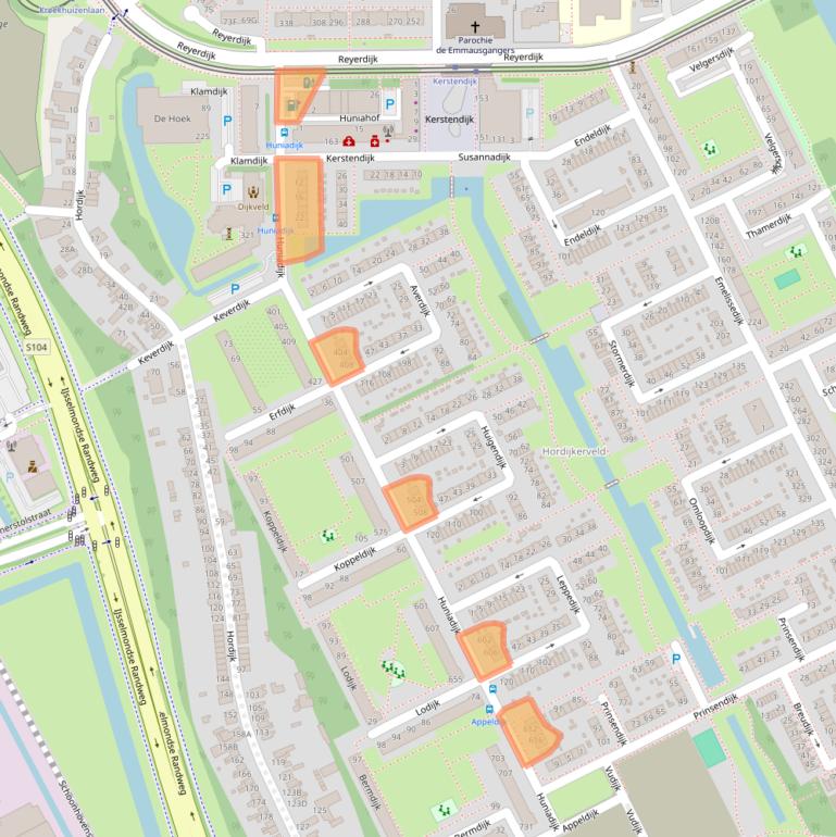 Kaart van postcodegebied 3079ER.