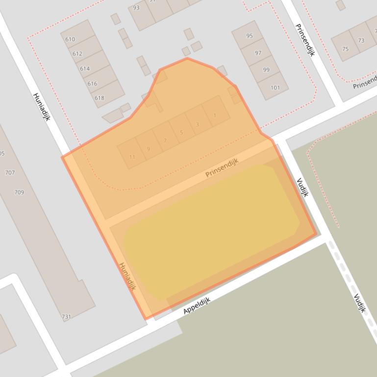 Kaart van postcodegebied 3079GA.