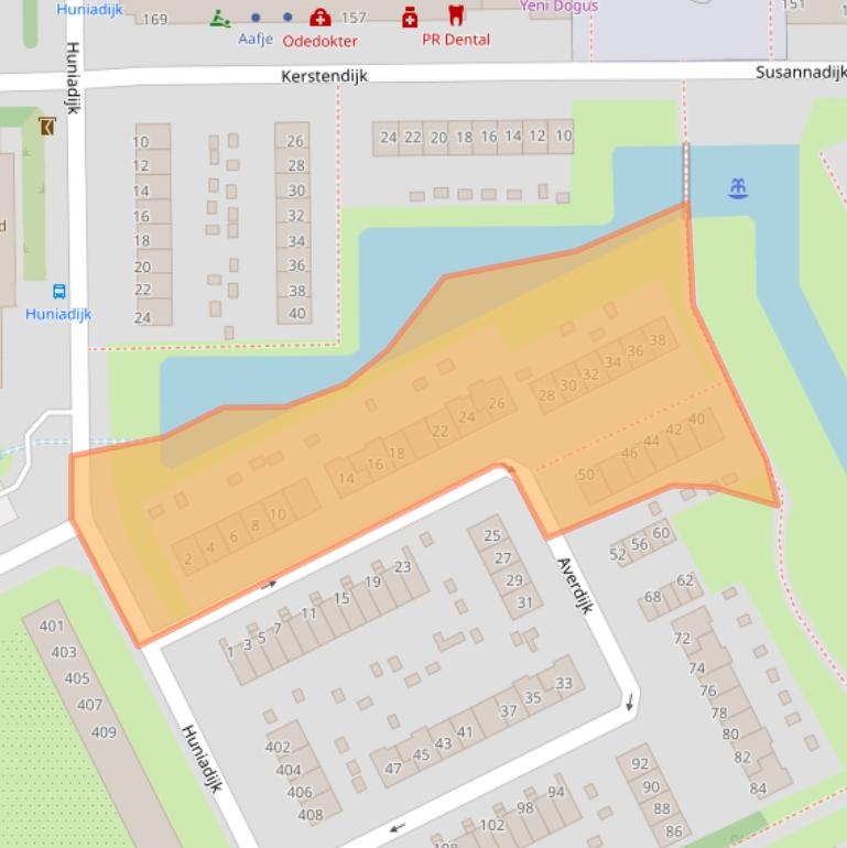 Kaart van postcodegebied 3079GE.