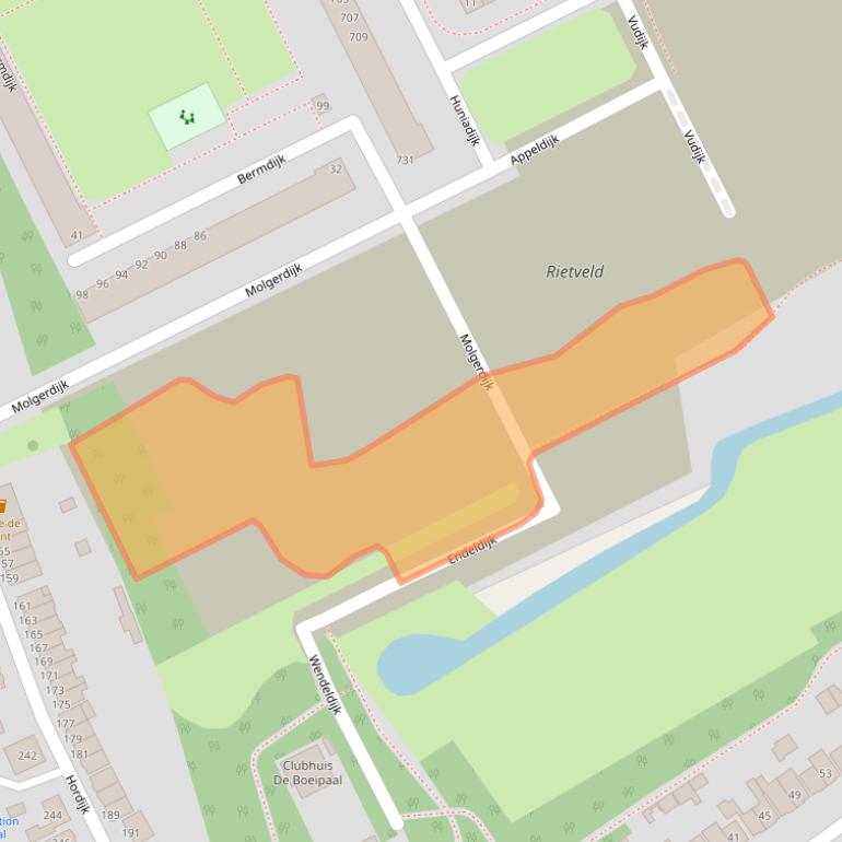 Kaart van postcodegebied 3079GP.