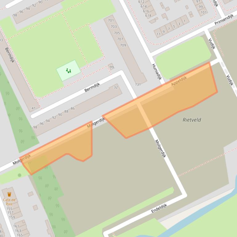 Kaart van postcodegebied 3079GW.