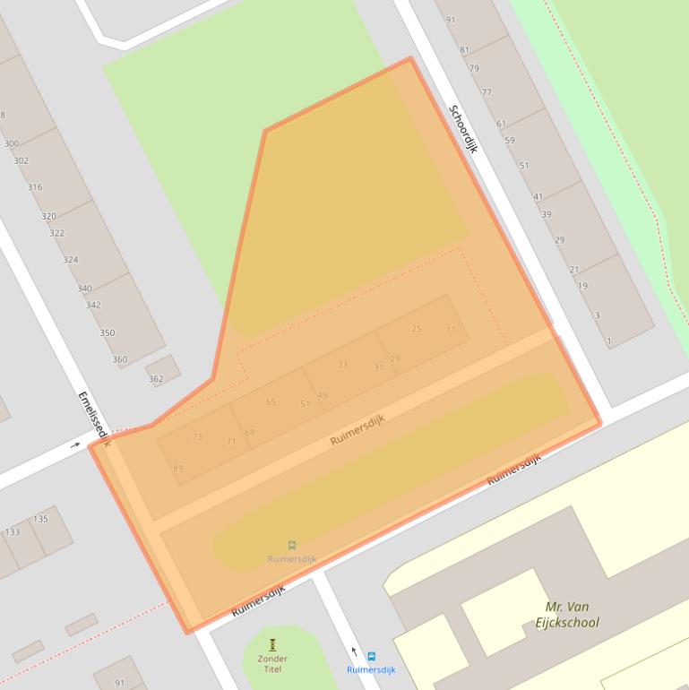 Kaart van postcodegebied 3079HJ.