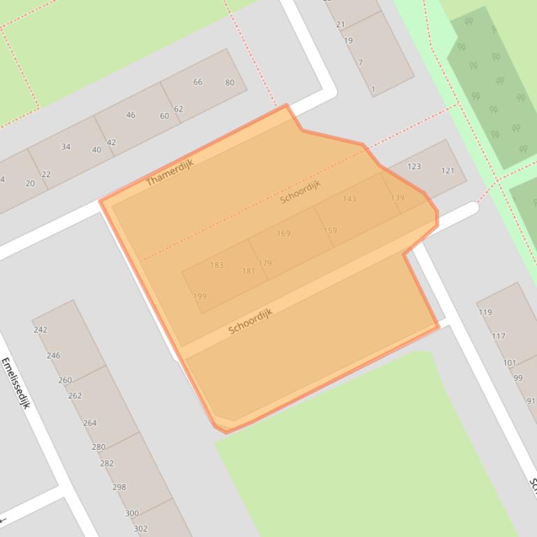 Kaart van postcodegebied 3079HN.