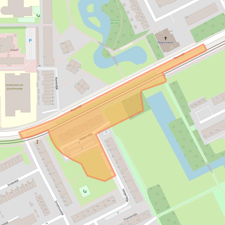 Kaart van postcodegebied 3079HX.