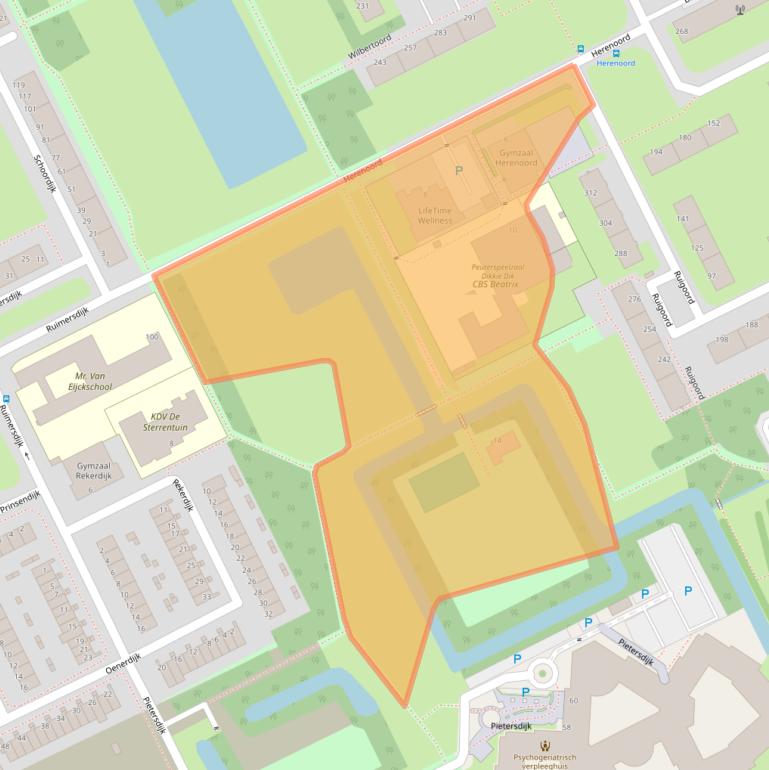 Kaart van postcodegebied 3079JJ.