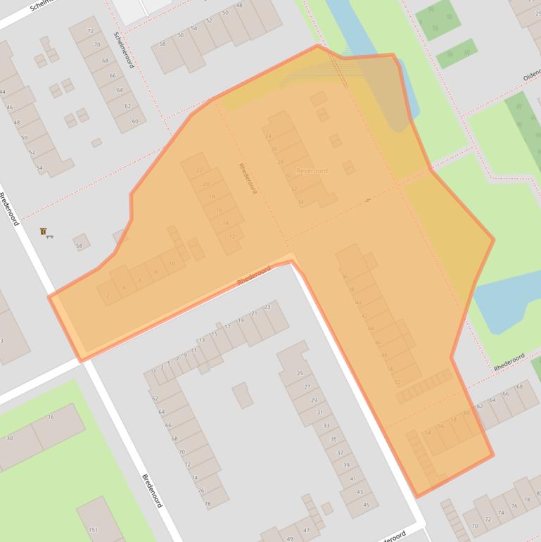 Kaart van postcodegebied 3079JL.