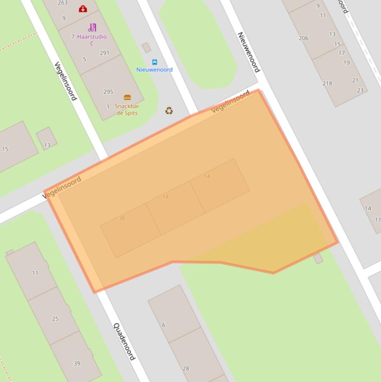 Kaart van postcodegebied 3079KL.