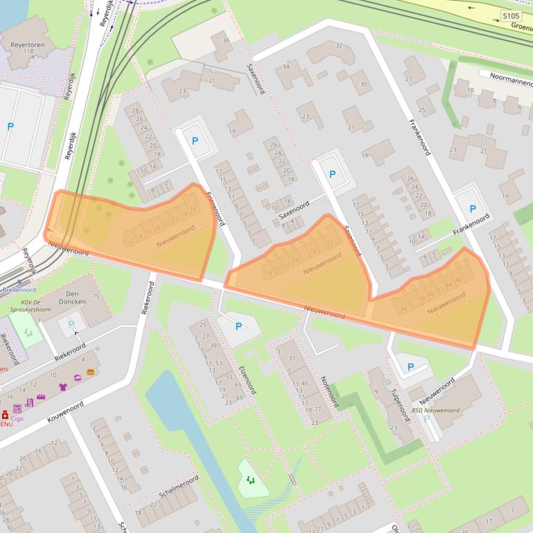 Kaart van postcodegebied 3079LL.