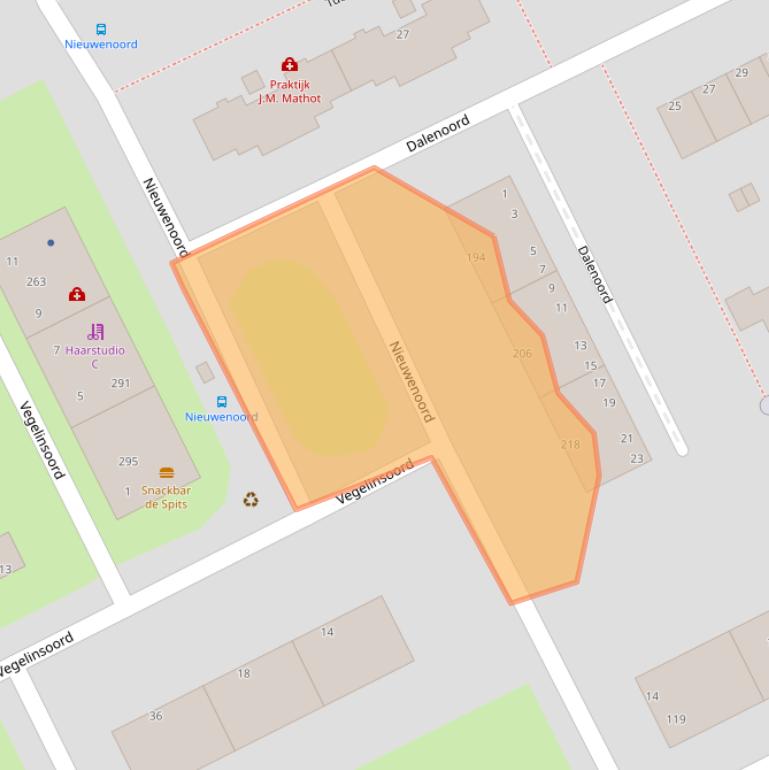 Kaart van postcodegebied 3079LP.