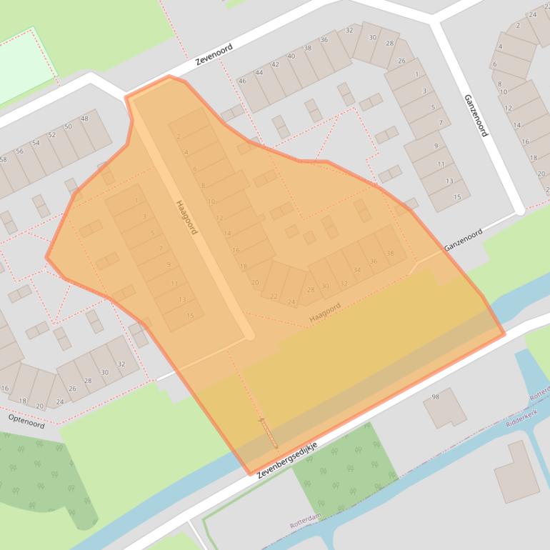 Kaart van postcodegebied 3079MC.