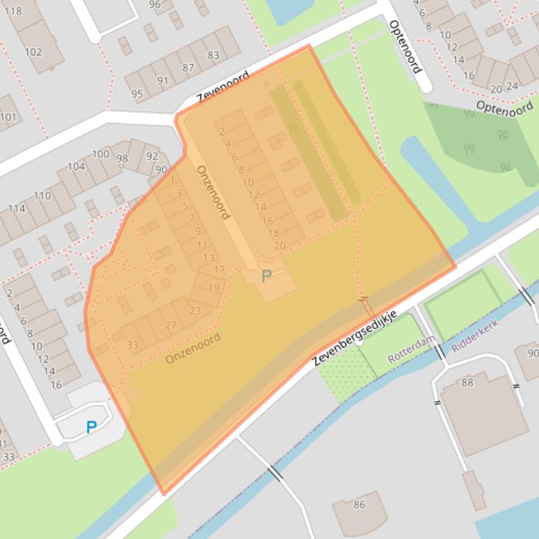 Kaart van postcodegebied 3079MD.