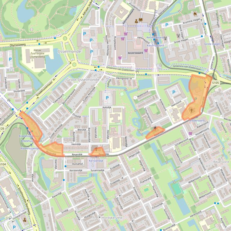 Kaart van postcodegebied 3079NC.
