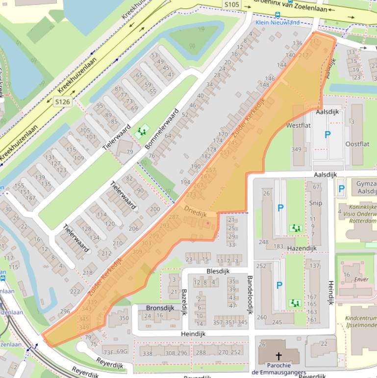 Kaart van postcodegebied 3079PA.