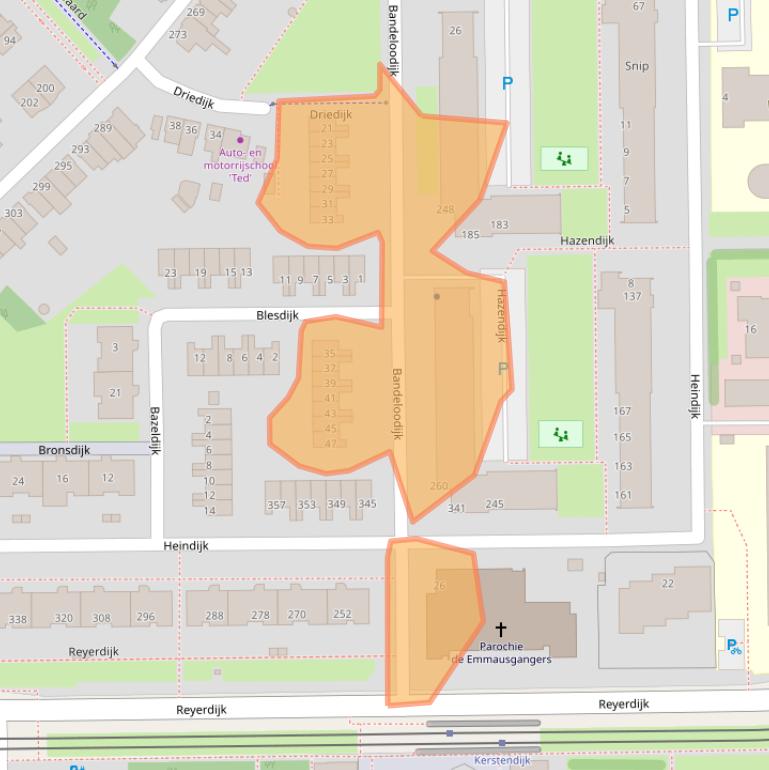 Kaart van postcodegebied 3079PC.